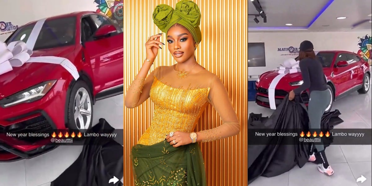 Beauty Tukura acquires brand new Lamborghini Urus reportedly worth over ₦400 million