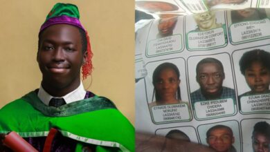 "NYSC wetin I do?" - Youth Corps member stunned as akara wrapper turns out to be NYSC magazine, with his photo
