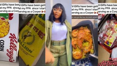 "From Milo to Cornflakes" - Youth corps member flaunts mouthwatering gifts from PPA since beginning of her NYSC