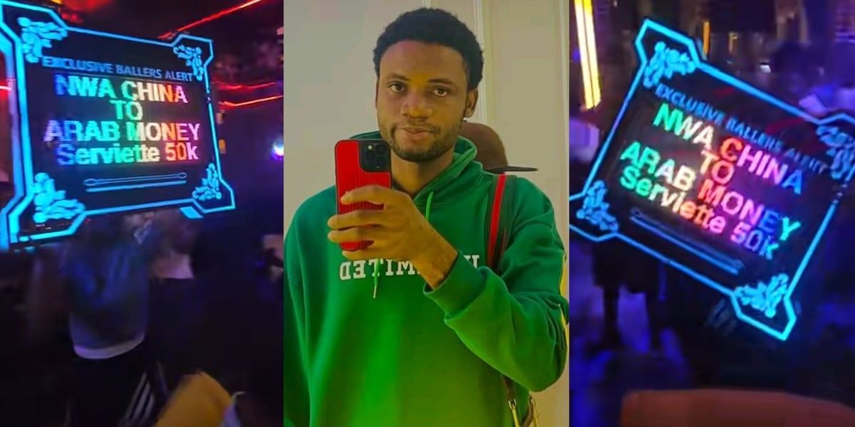 Nigerian big boy buys a single piece of Serviette paper for ₦50,000 in a club