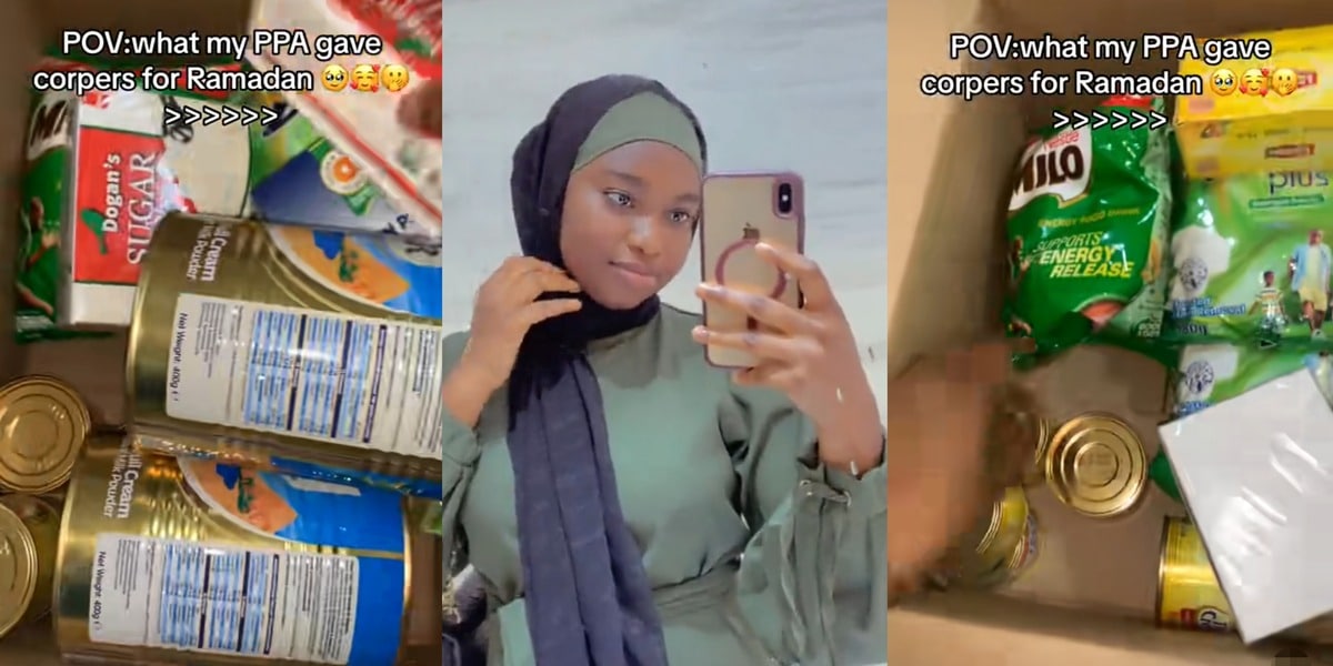 "I'm so grateful" - Excitement as NYSC Corps Member flaunts generous gifts from PPA for Ramadan on social media