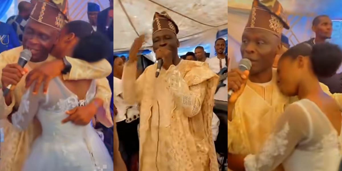 "My own starboy" - Touching scene as proud father composes special song for his daughter on her wedding day