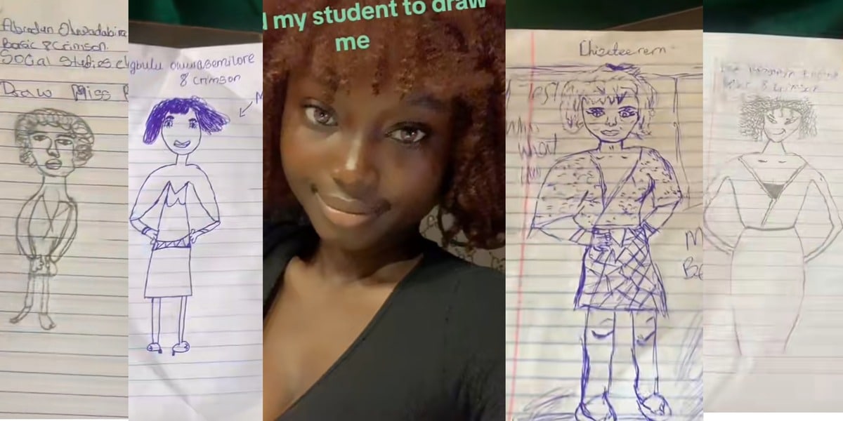 "Sincerely, David tried" - Internet reacts to students' funny portraits of their teacher during a classroom assignment