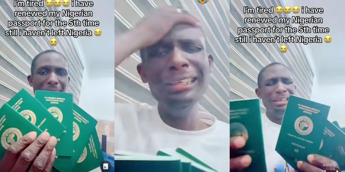 "God please, even if it’s Ghana, let me go at least" - Nigerian man renews passport 5 times, yet to set foot abroad