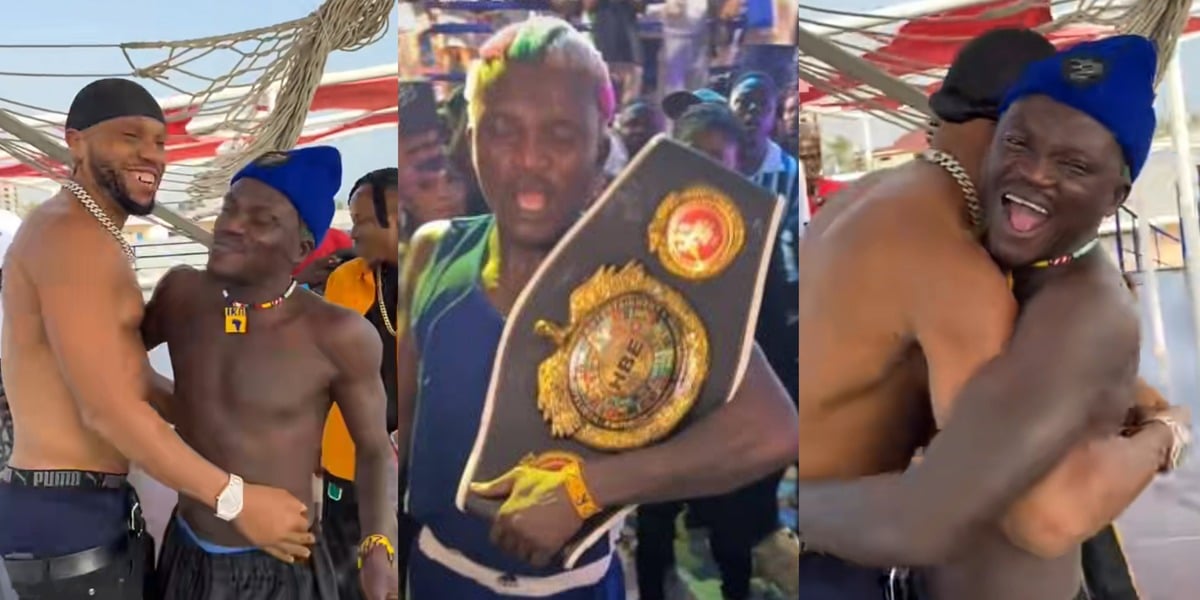 "My best friend, phenomenal" - Drama as Portable hangs out with Charles Okocha amidst boxing rematch speculations