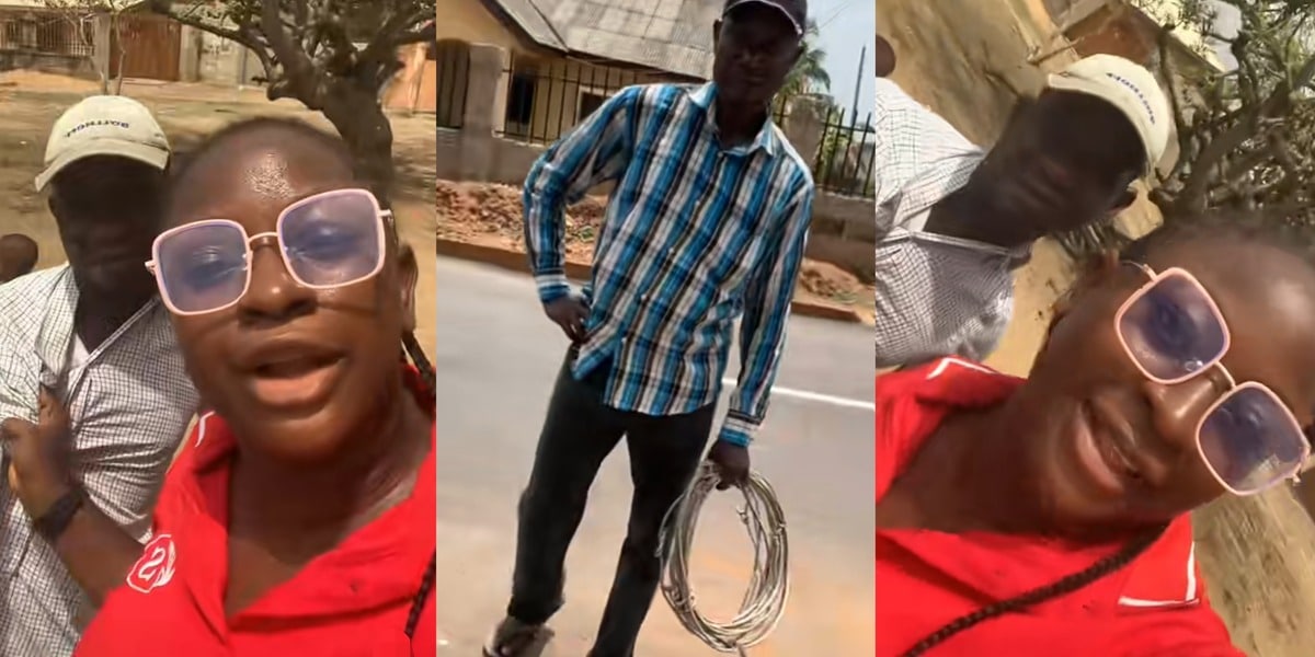 "We've already paid, they came to cut light" - Drama as Nigerian lady clashes with NEPA staff over disconnected power