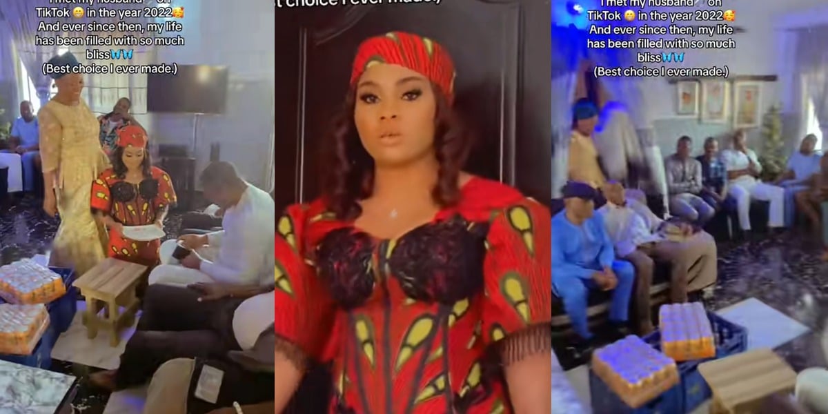 "From TikTok to Forever" - Beautiful Nigerian lady finds soulmate on TikTok, marries in style