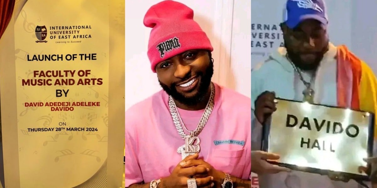 "Faculty of Music and Arts" - Davido launches new course at International University of East Africa in Kampala, Uganda