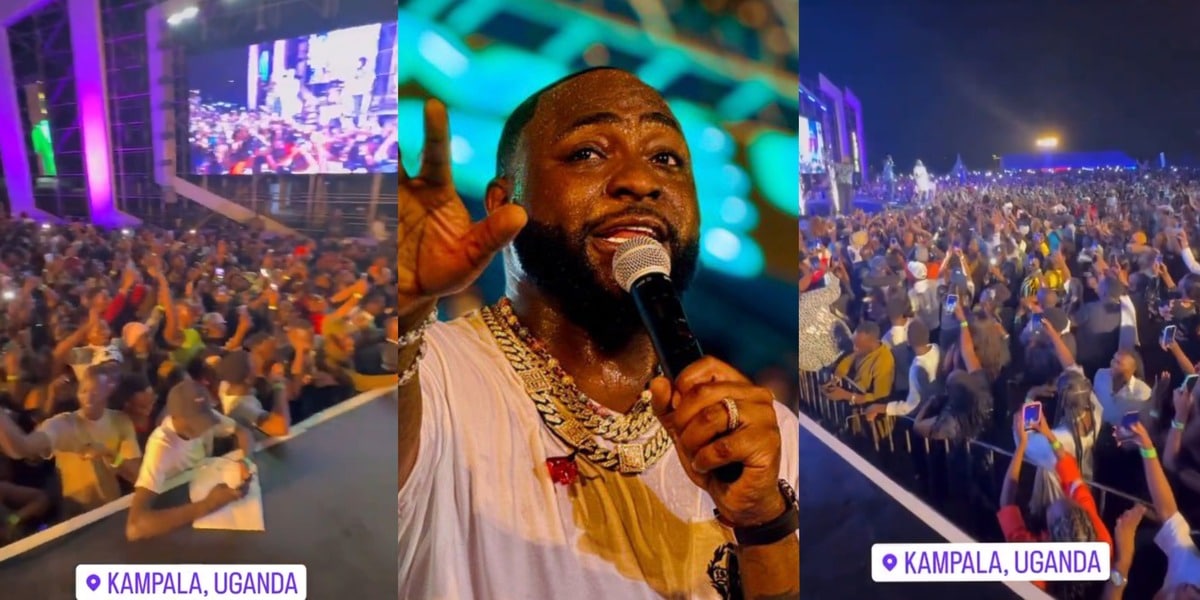 "Crowd power" - Davido's fans steal show in Uganda, demand 'Unavailable' as singer ends concert without it
