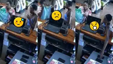 Lady stealing phone CCTV store