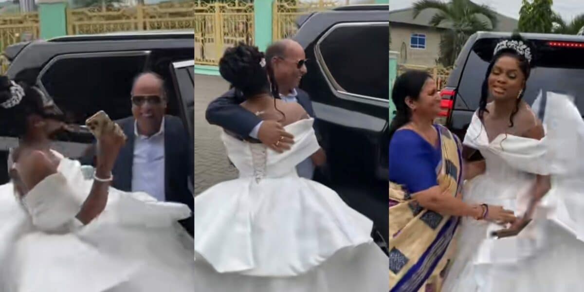 Bride overjoyed as her boss flies from UK to surprise her on her wedding day