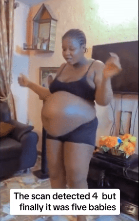 lady 4 5 babies scan