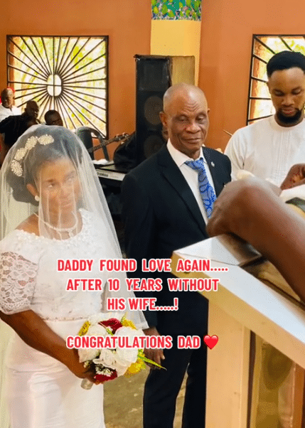 Man celebrates his father as he remarries after being single for 10 years
