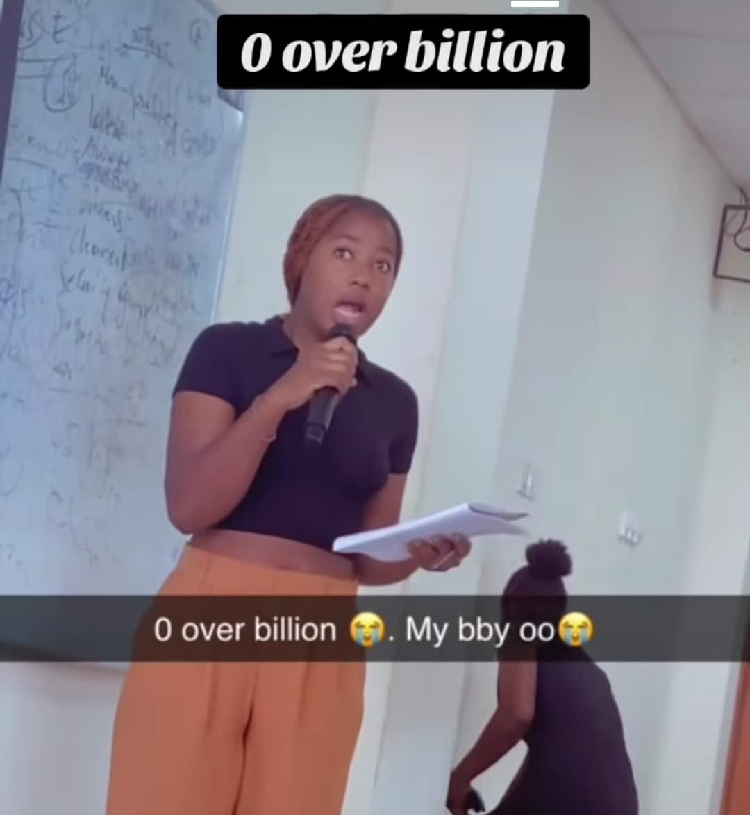 "Zero over a billion" - University lecturer shocks female student with 'Zero over a Billion' mark in project presentation