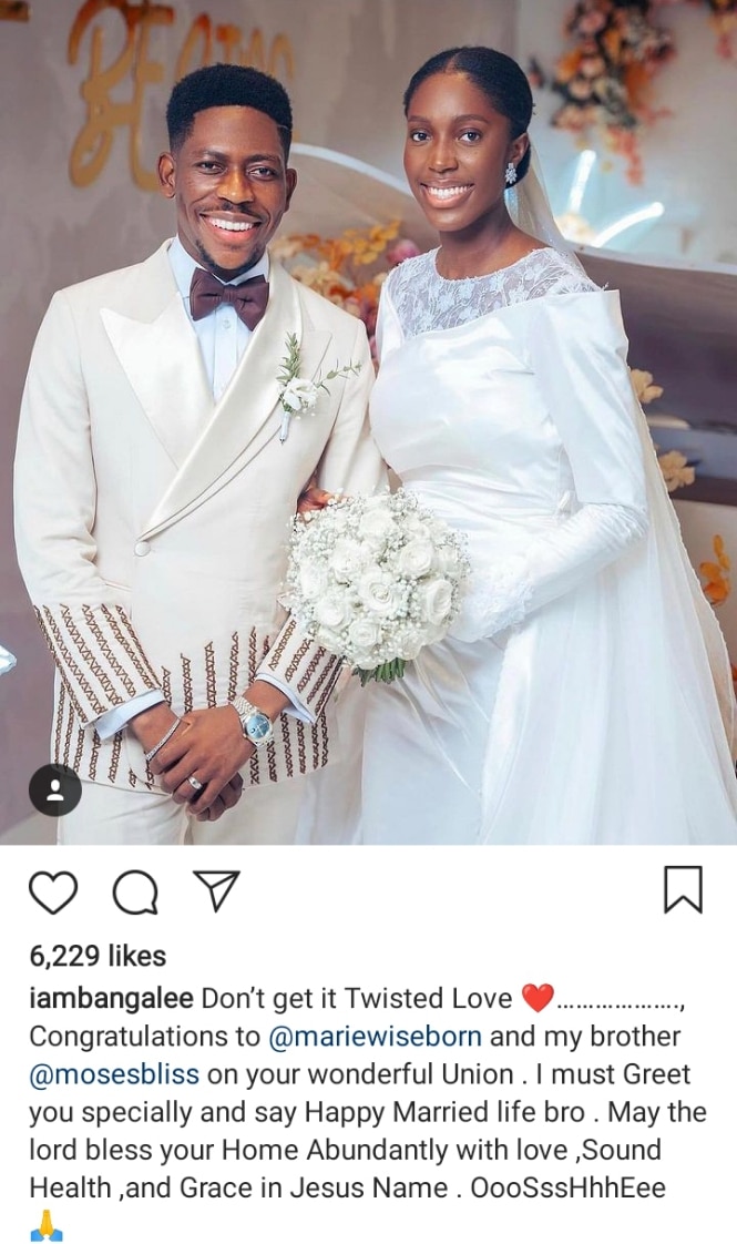 Dbanj Moses Bliss wife wedding