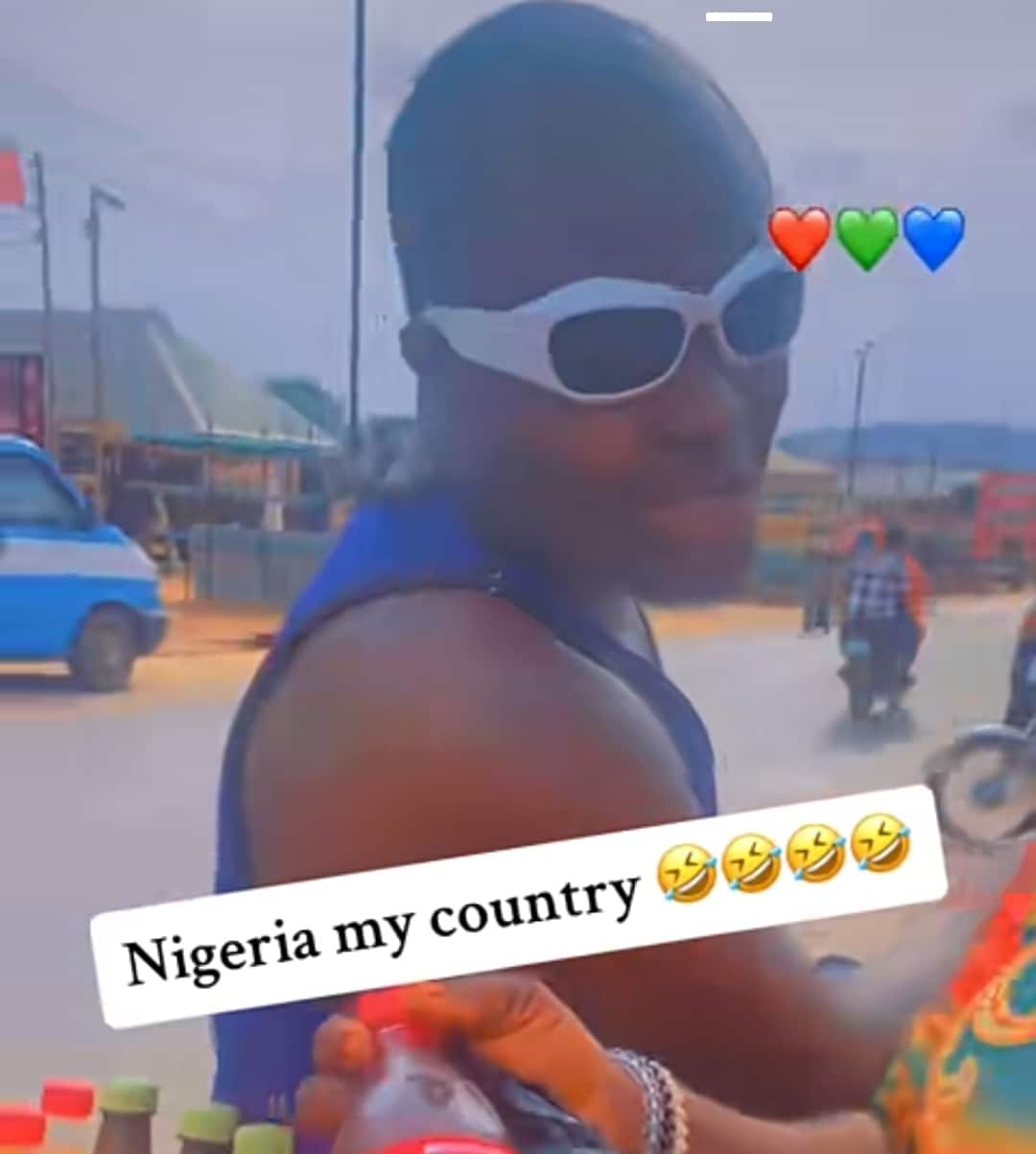 "It is block" - Hardworking Nigerian man advertises as he hawks cold drinks on motorcycle, sells each one for ₦350