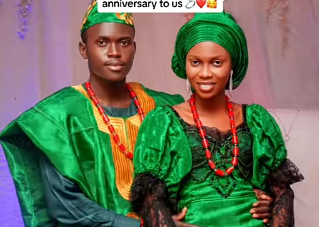 "Best JAMB gift" - Nigerian couple celebrates 1-month wedding anniversary after meeting at JAMB registration center