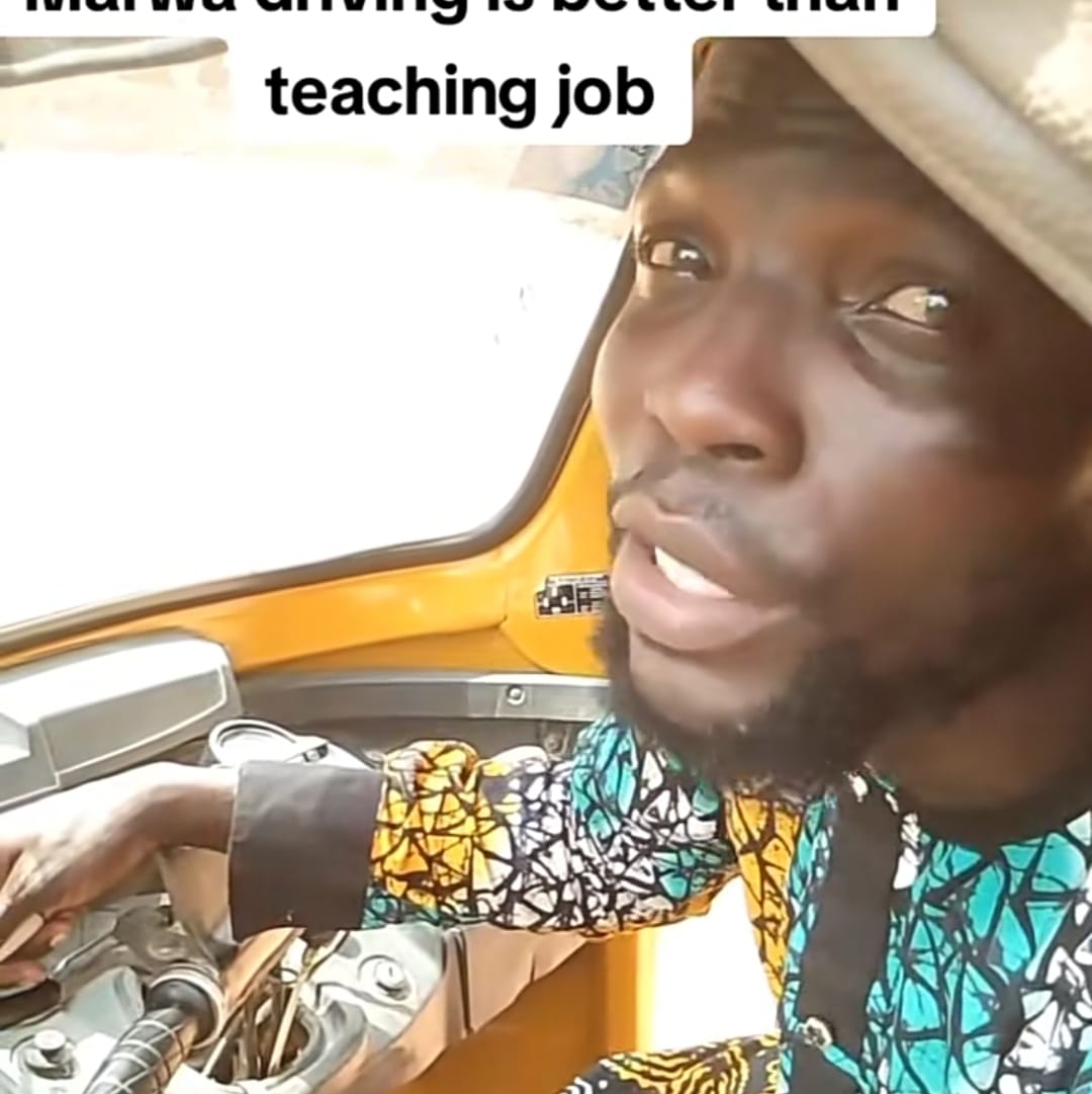 "In 2 hours, I make ₦6,000" - Tricycle rider claims to earn over ₦6,000 in 2 hours, challenges teaching job pay