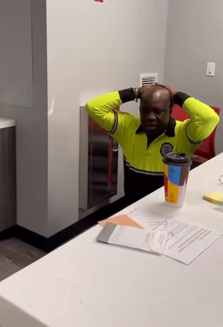 Security man who misses family in Nigeria emotional as U.S. students raise money for him