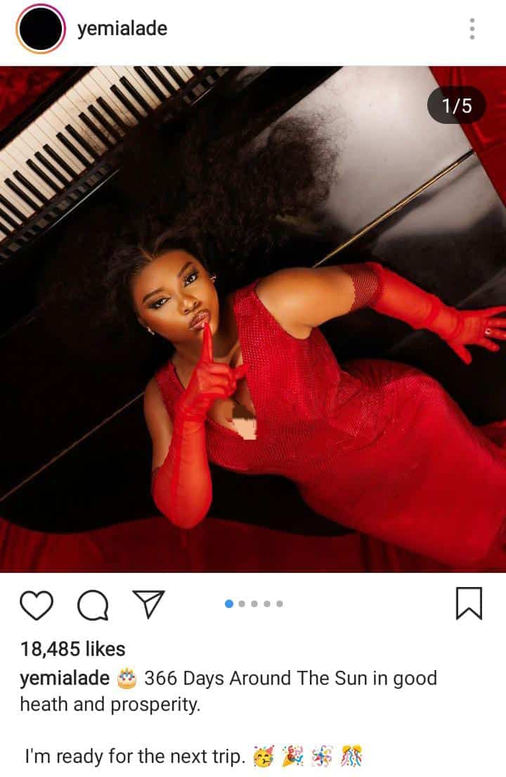 Yemi Alade share stunning photos to celebrate her birthday