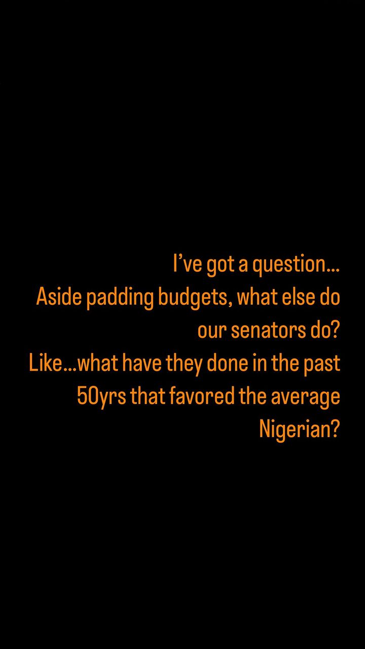 Basketmout queries the duties of Nigerian senators