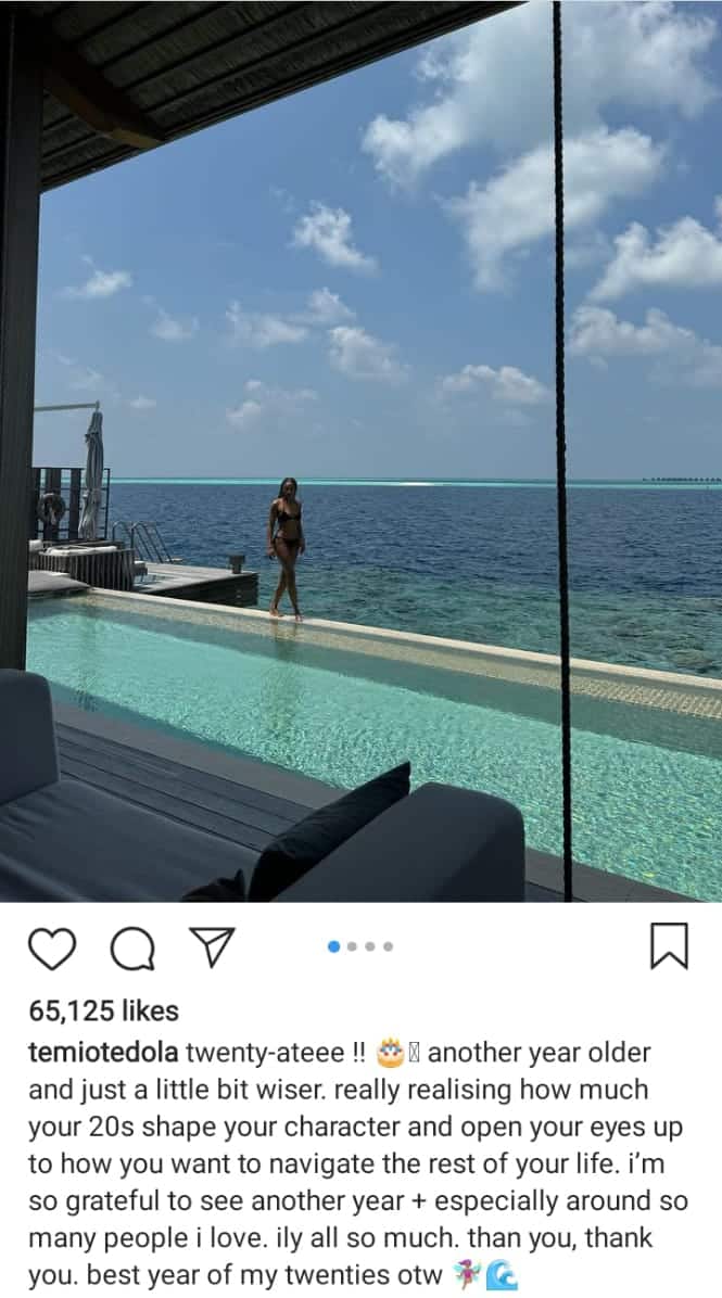 Temi Otedola celebrates 28th birthday