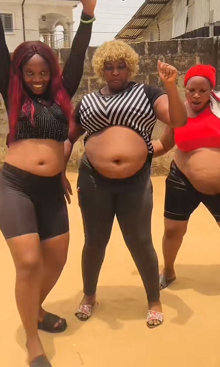 "Looking like milky doughnuts" - Drama as ladies join 'big tummy' challenge