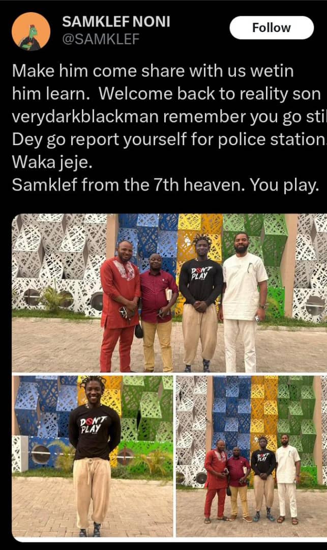 Samklef mocks VeryDarkMan following his release from police detention