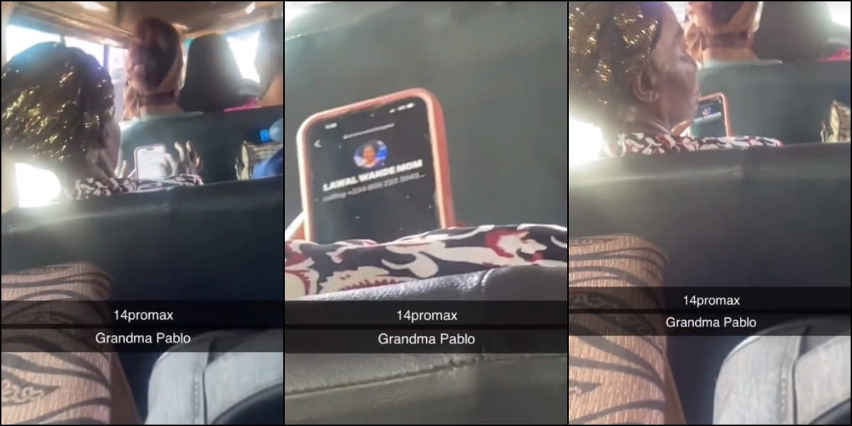 grandma iphone 14 bus