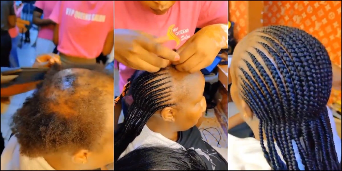 hairstylist customer scanty hair