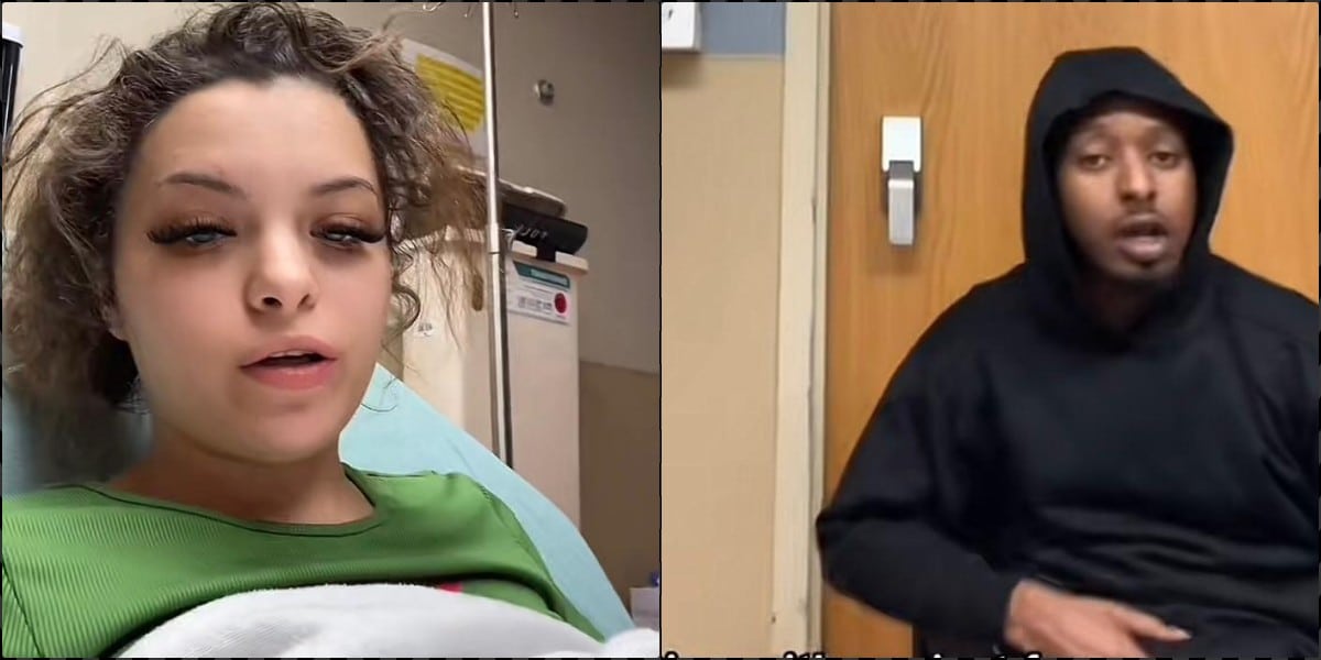 "Is the baby really mine?" - Lady in labour loses cool following quiz from baby daddy