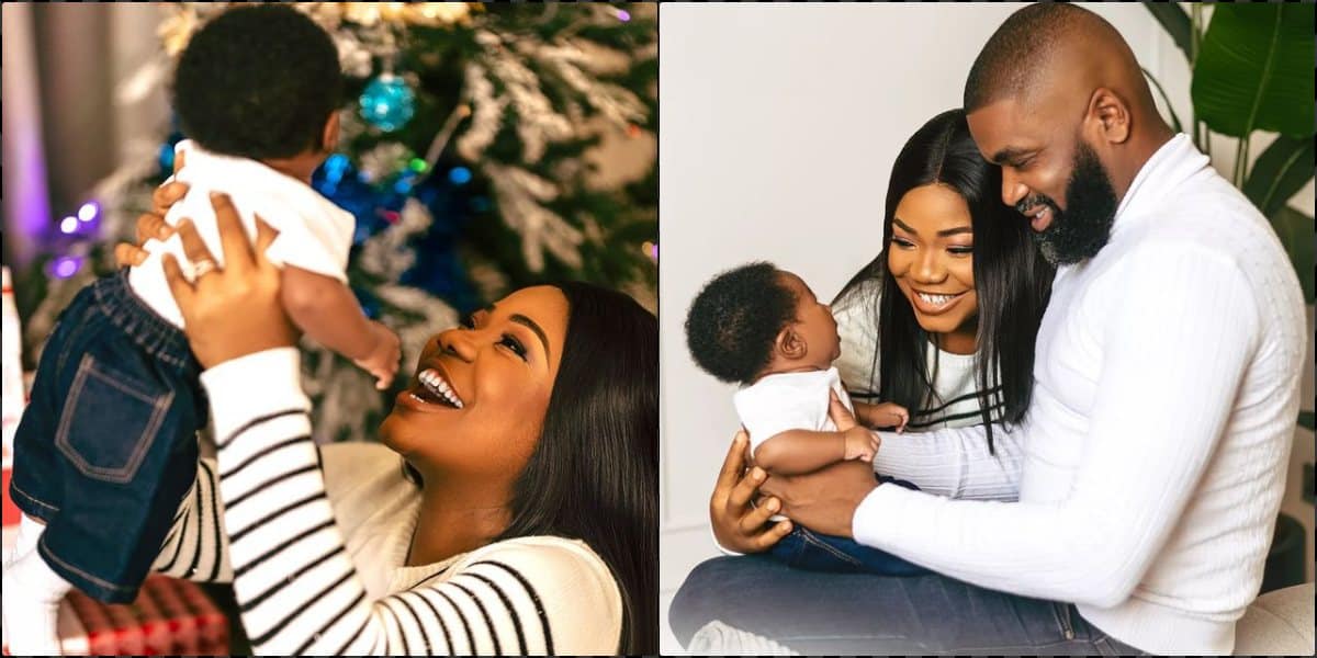 Mercy Chinwo and husband reveal their son's face