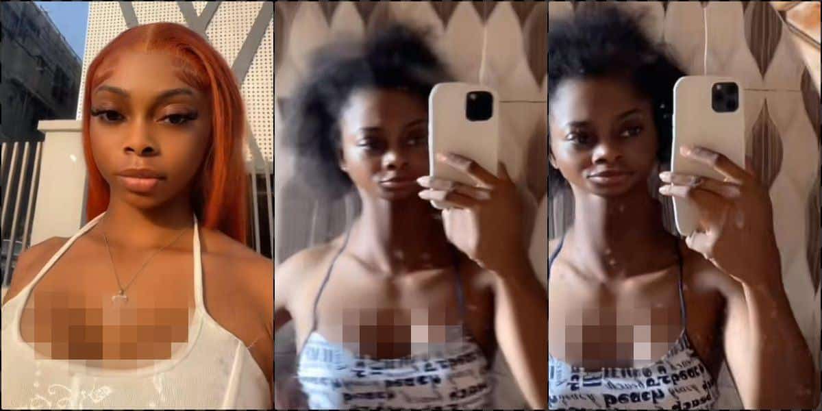Lady disappointed as she flaunts look in newly bought N3500 mirror