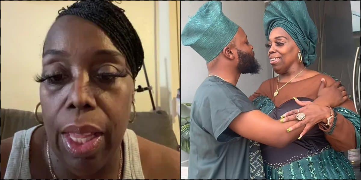 "I'm not his mother, I'm not 70" - American woman speaks amidst backlash of wedding to Nigerian man
