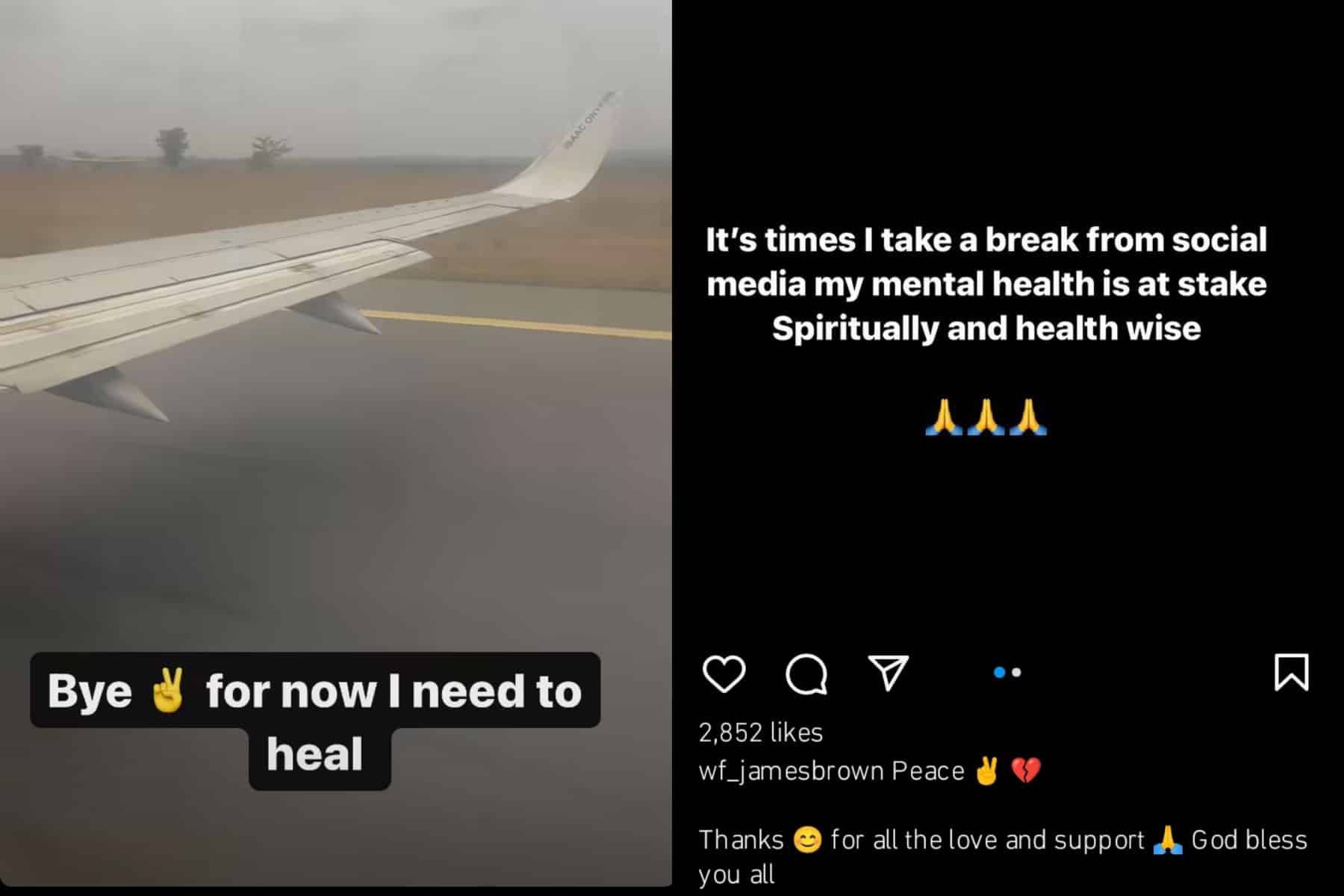 James Brown bemoans mental health struggle, takes break from social media