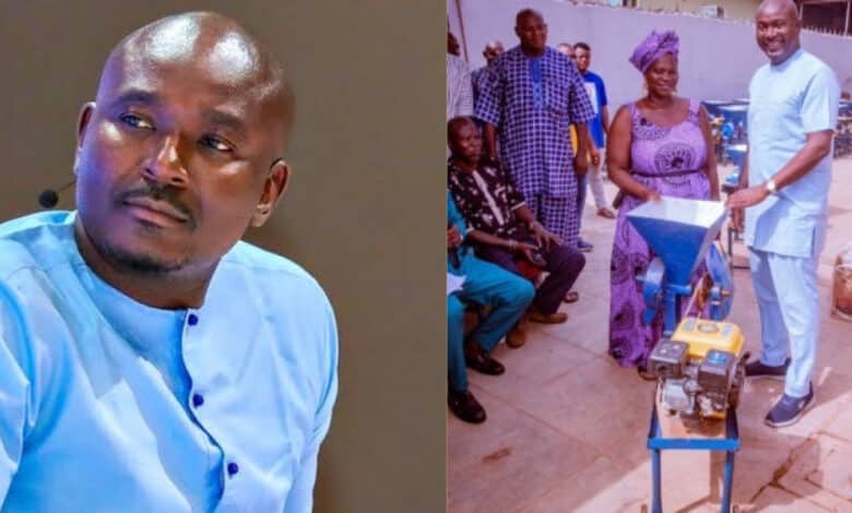 Lawmaker Akin Alabi gifts generators, grinding machines, and food to people in his constituency