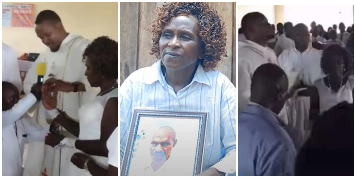 "He always dreamed of our church wedding" - Woman marries dead husband in church after his death