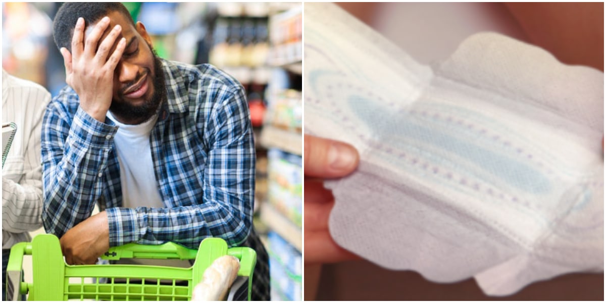 Drama as man gets humiliated at store for buying sanitary pad for wife