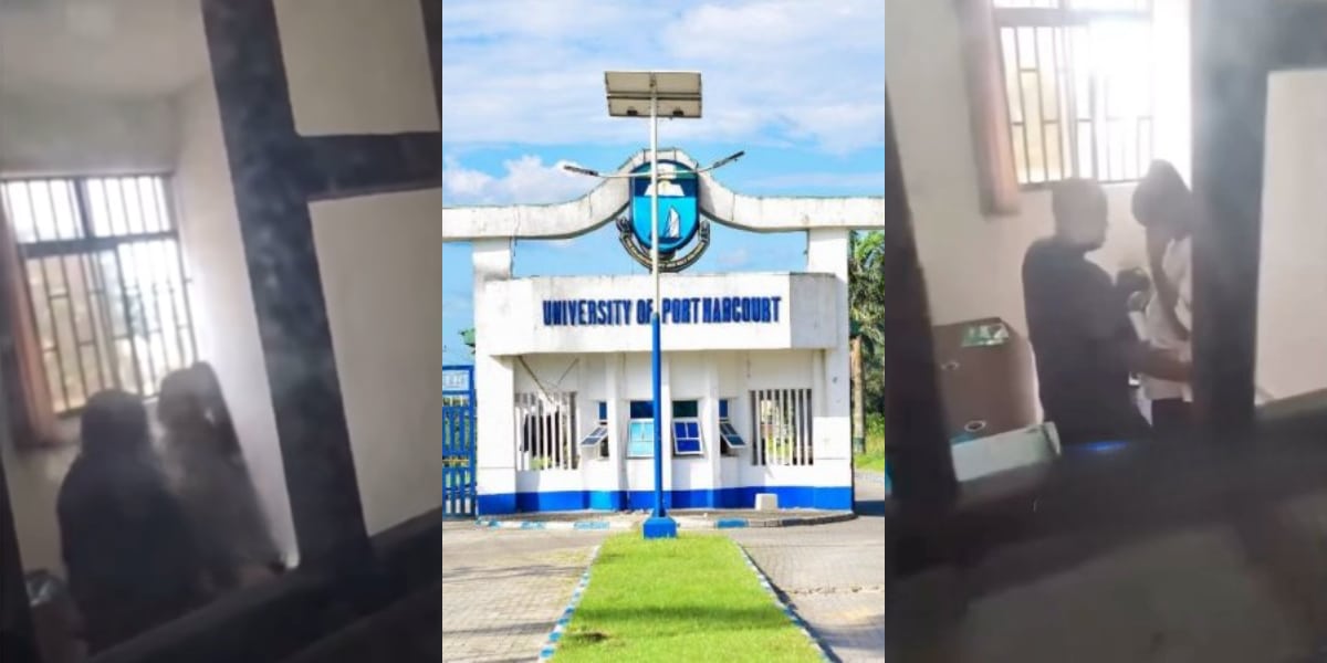 University of Port Harcourt lecturer caught on camera sexually harassing female student