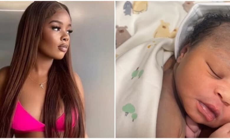 Lady surprisingly gives birth without knowing she was pregnant after being rushed to hospital in fear for her life