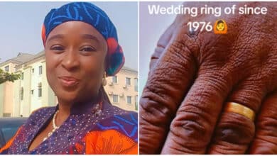 "Haven't removed it since 1976" - Nigerian woman who has worn her wedding ring for almost 50 years flaunts it online