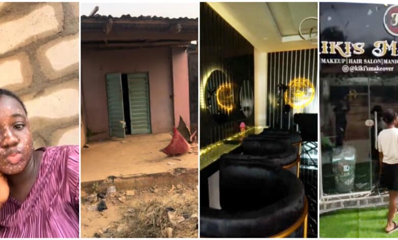 "May quit notices not be your portion" - Lady stuns many as she rents dilapidated shop in Lagos, transforms it to her taste with her own money