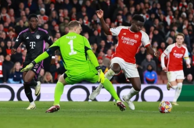 UCL: Arsenal denied late penalty in thrilling 2-2 draw against Bayern Munich