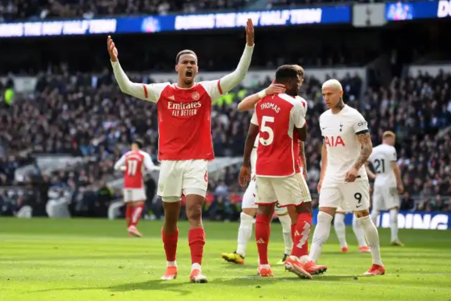 Arsenal pick narrow win against Tottenham in North London Derby