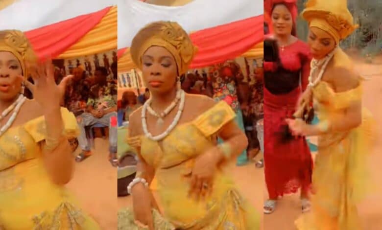 Lady traditional wedding runs girl