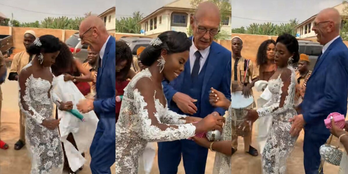 Lady Caucasian husband wedding