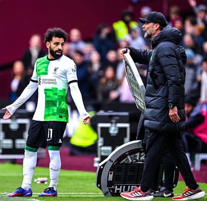 Klopp, Salah clash on touchline as Liverpool struggle to 2-2 draw against West Ham