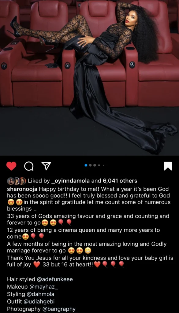“Few months of being in the most loving and Godly marriage” — Sharon Ooja writes as she celebrates 33rd birthday