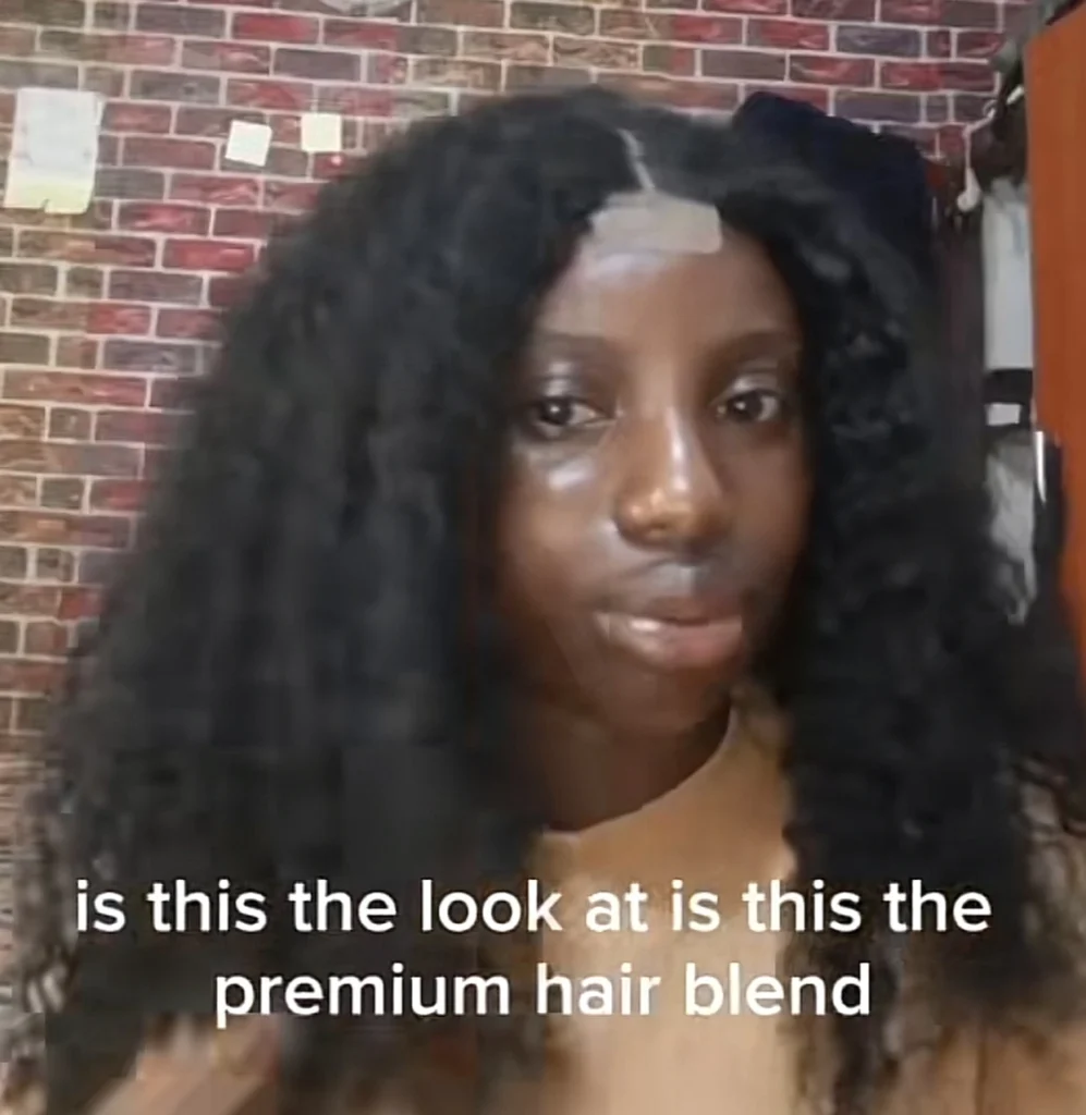 “I just wanted to look good, I don’t even want to look like a baddie” — Lady laments over the wig she bought online