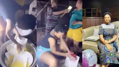 “She no know say I be celebrity” — Regina Daniels laments as her mom asks her to wash plates